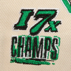 Boston Celtics 17x NBA Champions Soul Legacy Defined Pro Crown Snapback Hat Cream/Kelly Green - Mitchell & Ness