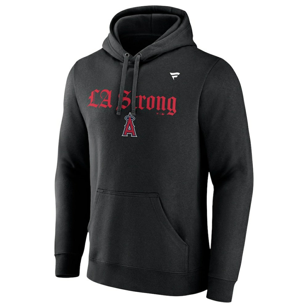 Los Angeles Angels Fanatics Unisex LA Strong Fleece Pullover Hoodie - Black Hoodies