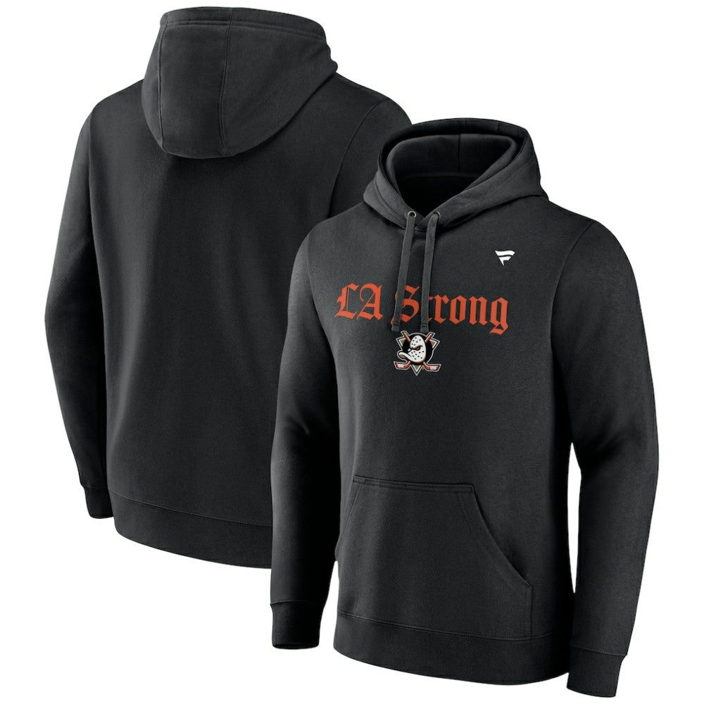 Anaheim Ducks Fanatics Unisex LA Strong Fleece Pullover Hoodie - Black | US 202757510