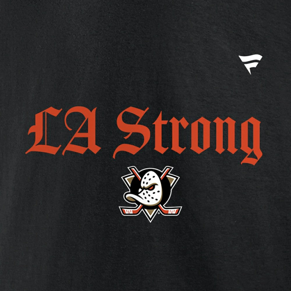 Anaheim Ducks Fanatics Unisex LA Strong Fleece Pullover Hoodie - Black | US 202757510