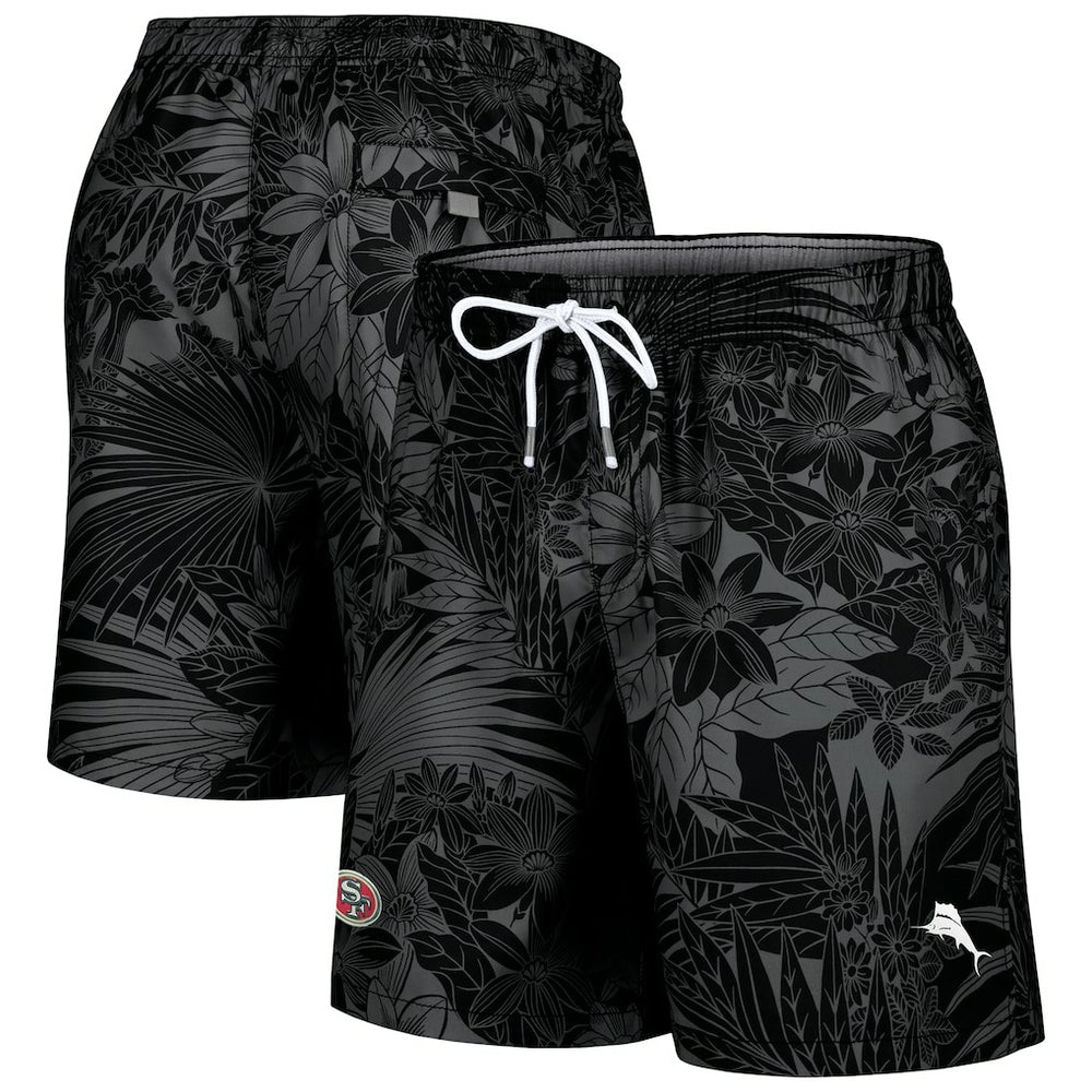 San Francisco 49ers Naples Santiago Palm Shorts - Black Shorts