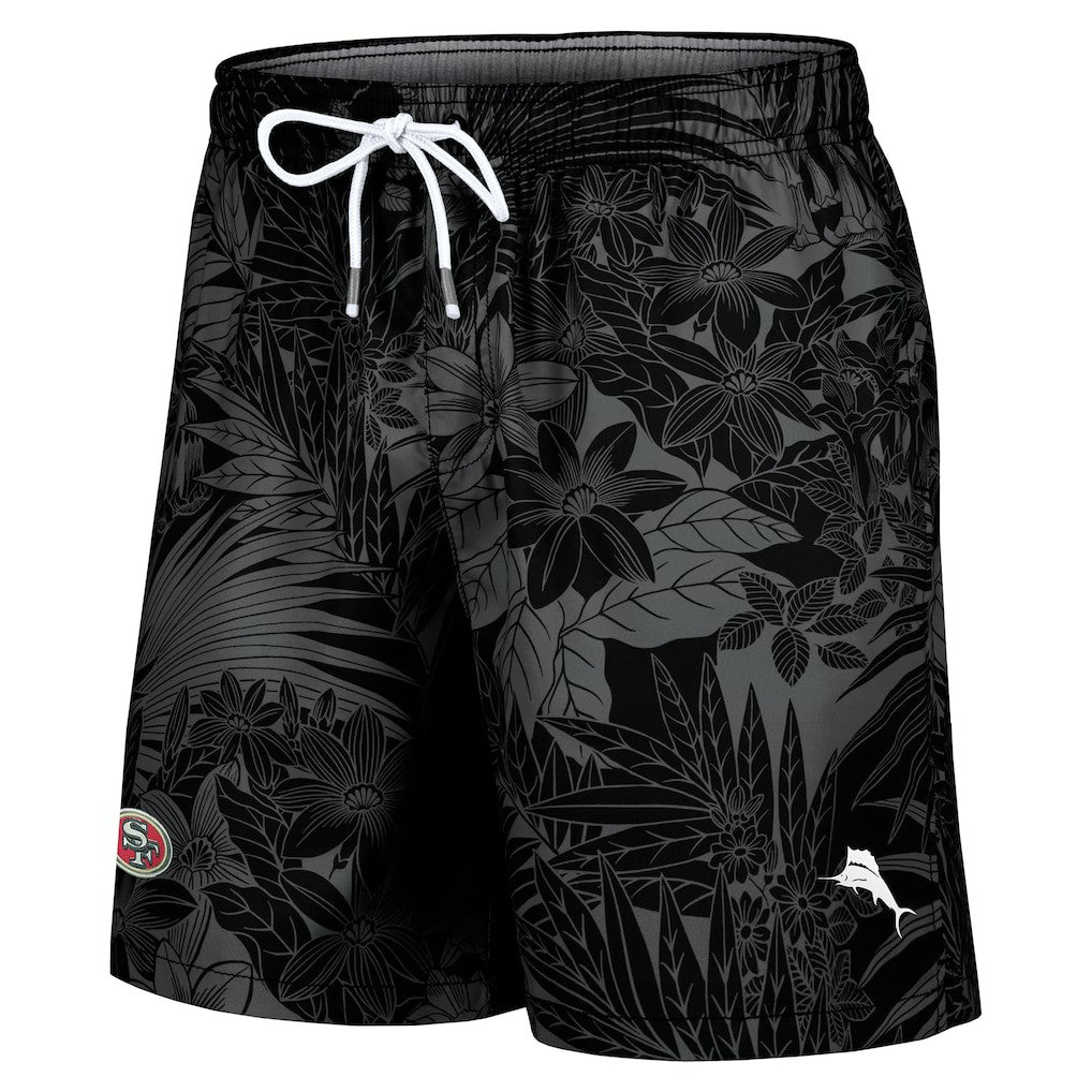 San Francisco 49ers Naples Santiago Palm Shorts - Black Shorts