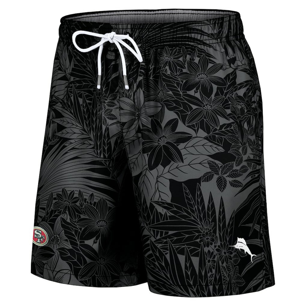 San Francisco 49ers Naples Santiago Palm Shorts - Black Shorts