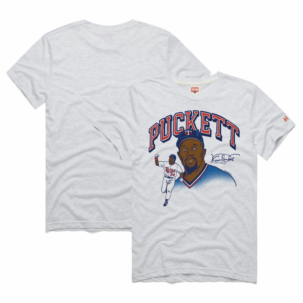 Kirby Puckett Minnesota Twins Homage Graphic Player Tri-Blend T-Shirt - Ash T-shirts