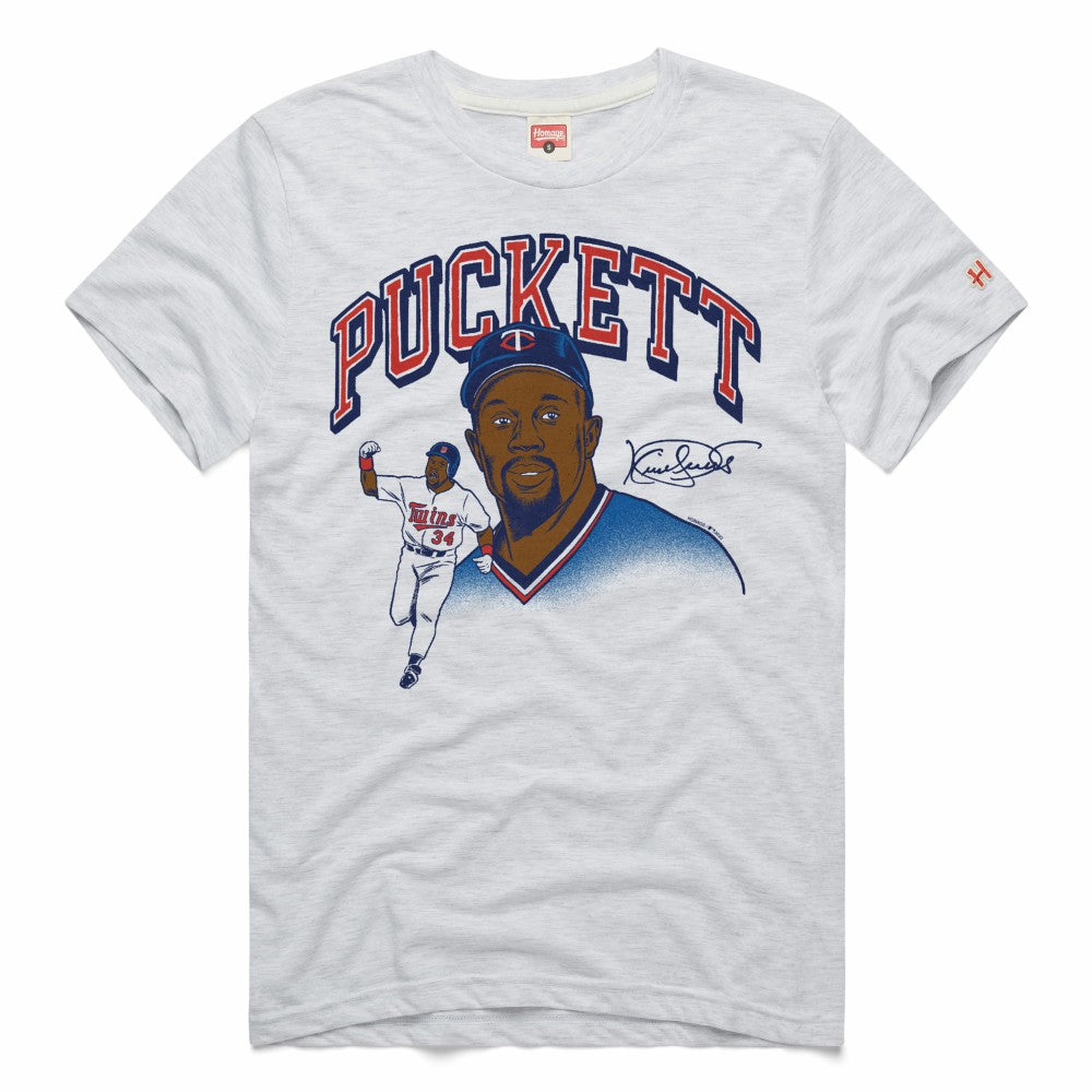 Kirby Puckett Minnesota Twins Homage Graphic Player Tri-Blend T-Shirt - Ash T-shirts