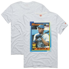 Ken Griffey Jr. Seattle Mariners Homage 1990 Topps Baseball Card Player T-Shirt - Ash T-shirts