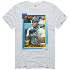 Ken Griffey Jr. Seattle Mariners Homage 1990 Topps Baseball Card Player T-Shirt - Ash T-shirts
