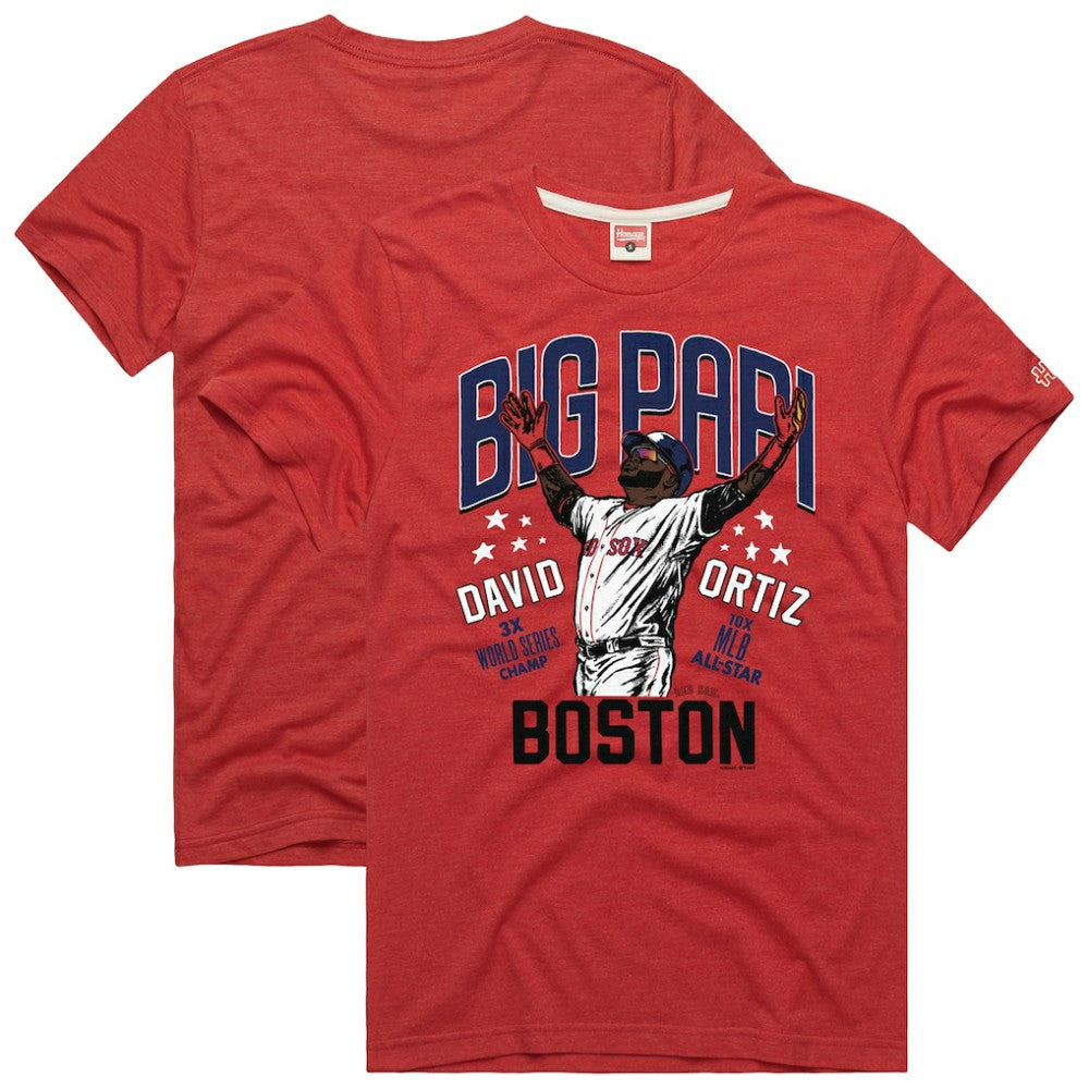 David Ortiz Boston Red Sox Homage Graphic Player T-Shirt - Red T-shirts