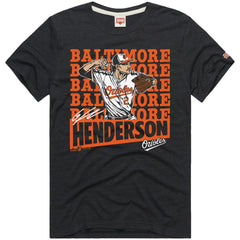Gunnar Henderson Baltimore Orioles Homage Graphic Player T-Shirt - Charcoal T-shirts