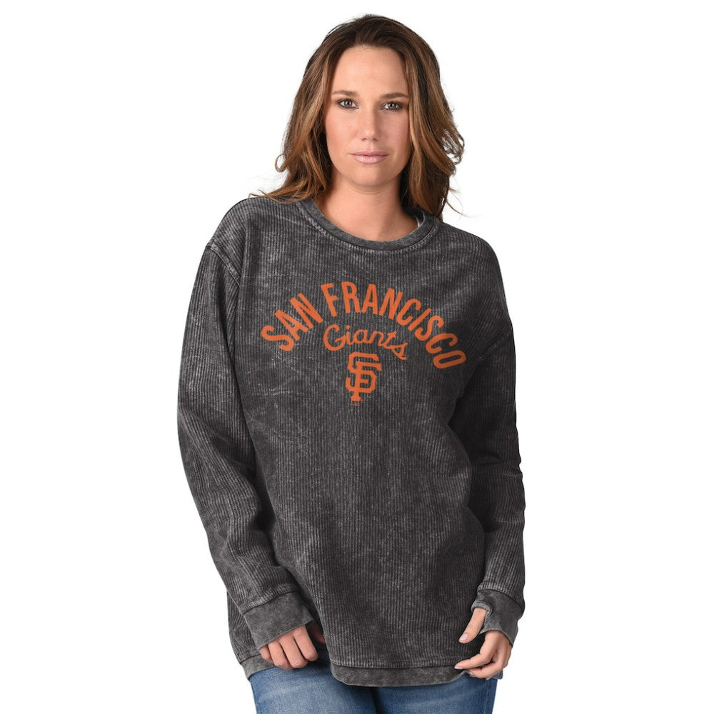 San Francisco Giants G-III 4Her by Carl Banks Women's Comfy Cord Pullover Sweatshirt - Black Pullover