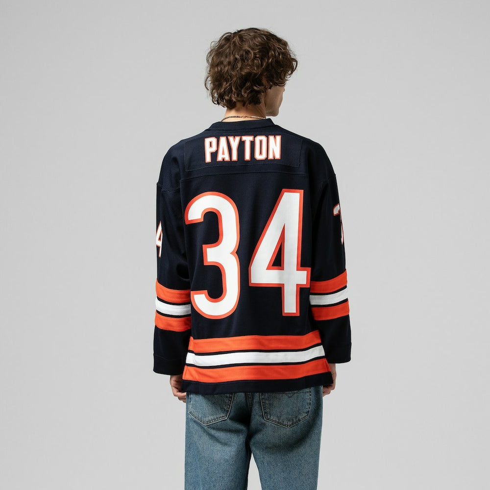 Walter Payton Chicago Bears Maxxed Out Fashion Hockey Jersey - Navy Jerseys