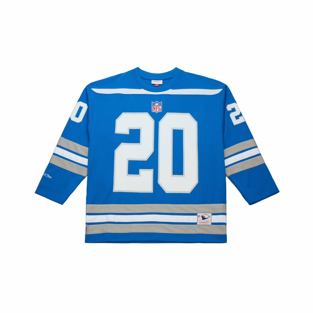 Barry Sanders Detroit Lions Maxxed Out Fashion Hockey Jersey - Blue Jerseys