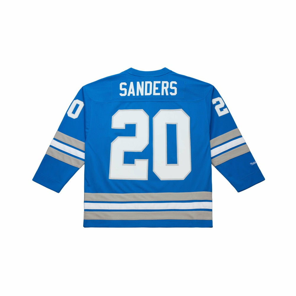 Barry Sanders Detroit Lions Maxxed Out Fashion Hockey Jersey - Blue Jerseys