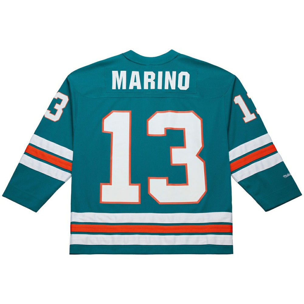 Dan Marino Miami Dolphins Maxxed Out Fashion Hockey Jersey - Aqua Jerseys