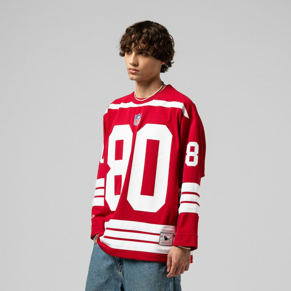 Jerry Rice San Francisco 49ers Maxxed Out Fashion Hockey Jersey - Scarlet Jerseys