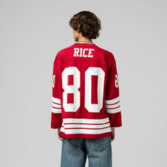Jerry Rice San Francisco 49ers Maxxed Out Fashion Hockey Jersey - Scarlet Jerseys