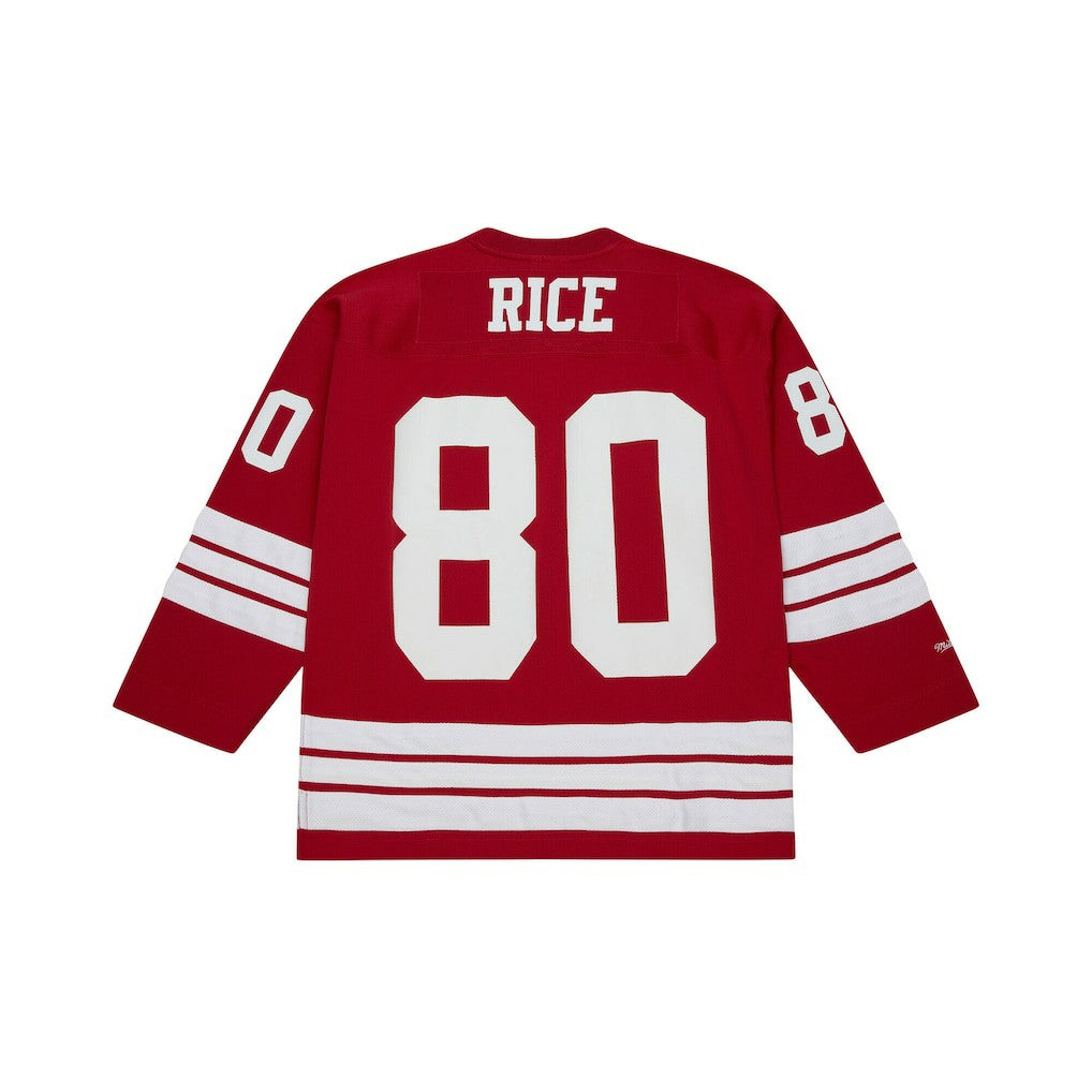 Jerry Rice San Francisco 49ers Maxxed Out Fashion Hockey Jersey - Scarlet Jerseys