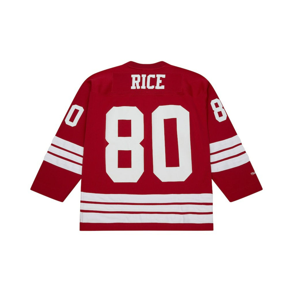 Jerry Rice San Francisco 49ers Maxxed Out Fashion Hockey Jersey - Scarlet Jerseys