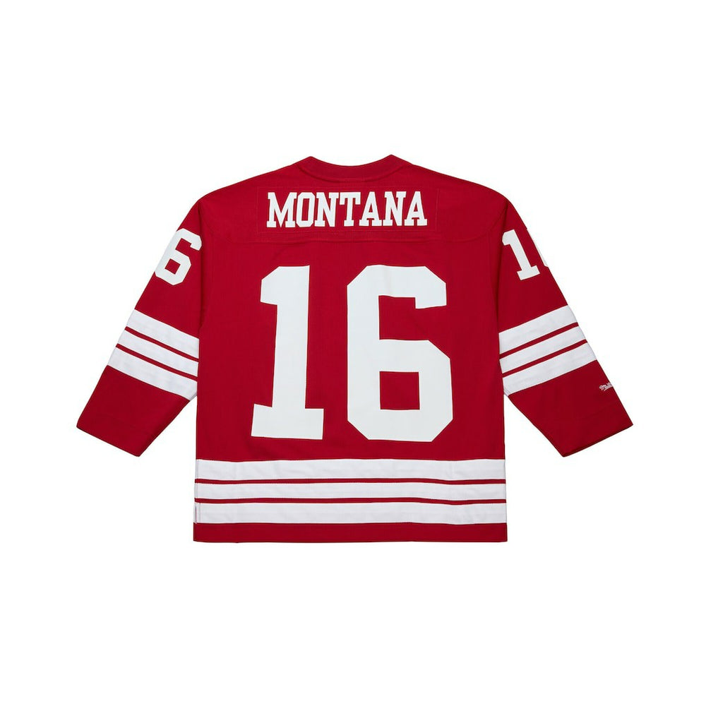 Joe Montana San Francisco 49ers Maxxed Out Fashion Hockey Jersey - Scarlet Jerseys