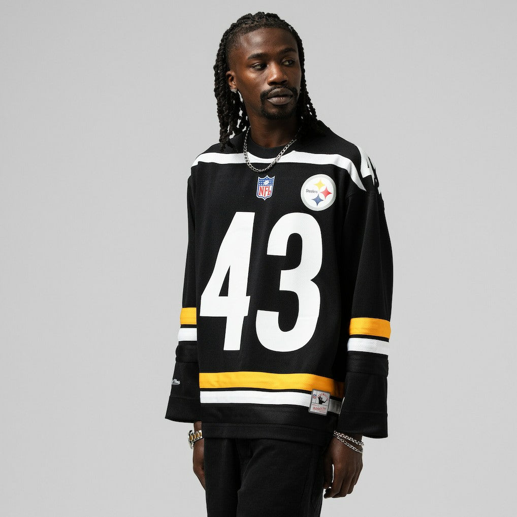Troy Polamalu Pittsburgh Steelers Maxxed Out Fashion Hockey Jersey - Black Jerseys