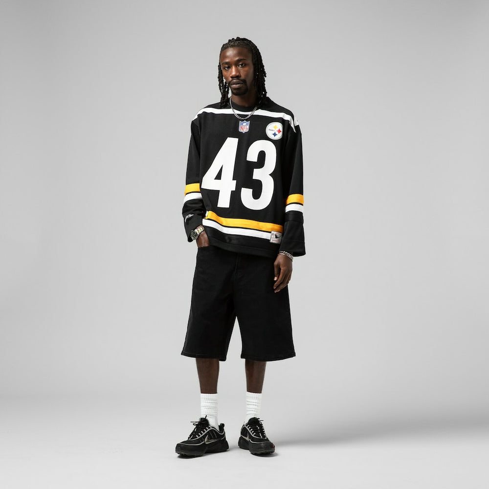 Troy Polamalu Pittsburgh Steelers Maxxed Out Fashion Hockey Jersey - Black Jerseys