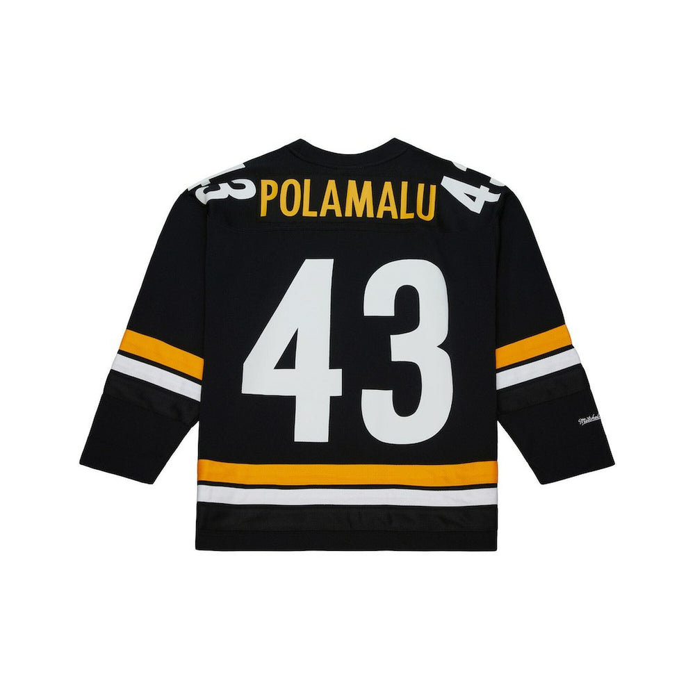 Troy Polamalu Pittsburgh Steelers Maxxed Out Fashion Hockey Jersey - Black Jerseys