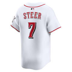 Spencer Steer Cincinnati Reds Nike Home Limited Player Jersey - White Jerseys