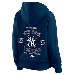 New York Yankees WEAR by Erin Andrews Women's Vintage Full-Zip Raglan Hoodie - Navy Hoodies
