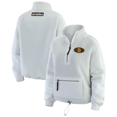 San Diego Padres WEAR by Erin Andrews Women's Polar Fleece Quarter-Zip Jacket - Gray Jackets