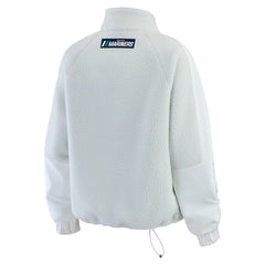 Seattle Mariners WEAR by Erin Andrews Women's Polar Fleece Quarter-Zip Jacket - Gray Jackets