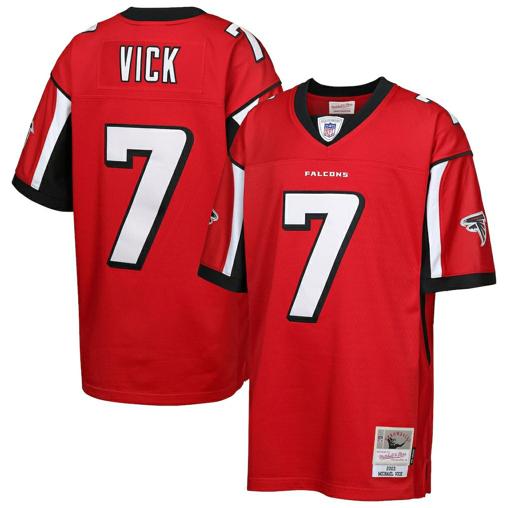 Michael Vick Atlanta Falcons Youth 2003 Legacy Retired Player Jersey - Red Jerseys