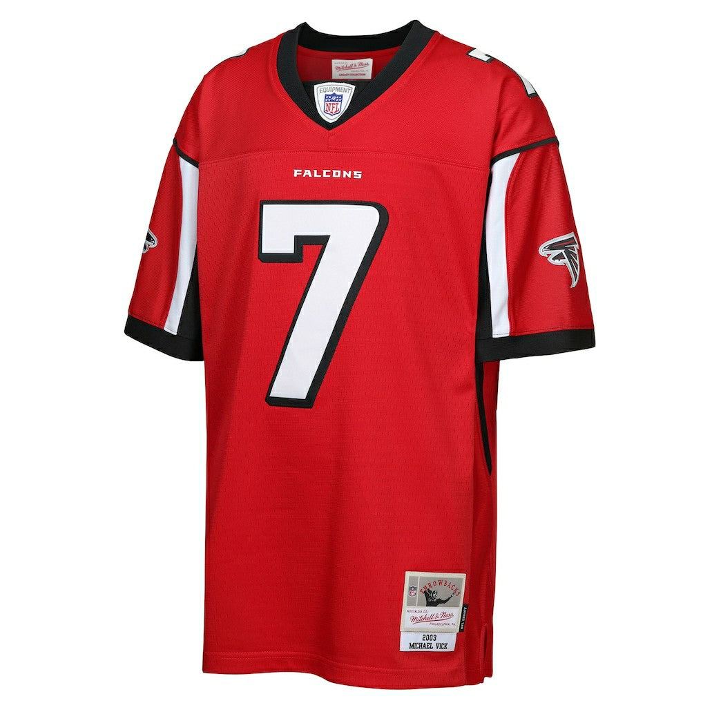 Michael Vick Atlanta Falcons Youth 2003 Legacy Retired Player Jersey - Red Jerseys