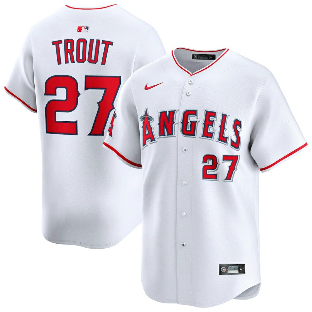 Mike Trout Los Angeles Angels Nike Home Limited Player Jersey - White Jerseys