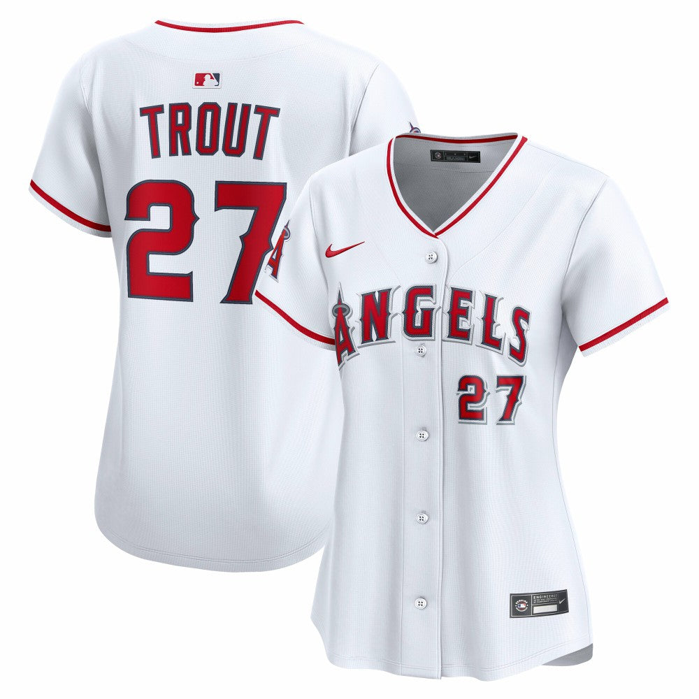 Mike Trout Los Angeles Angels Nike Women's Home Limited Player Jersey - White Jerseys