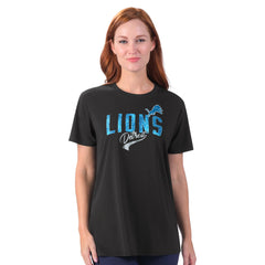 Detroit Lions G-III 4Her by Carl Banks Women's Jacey Performance Tri-Blend T-Shirt - Black T-shirts