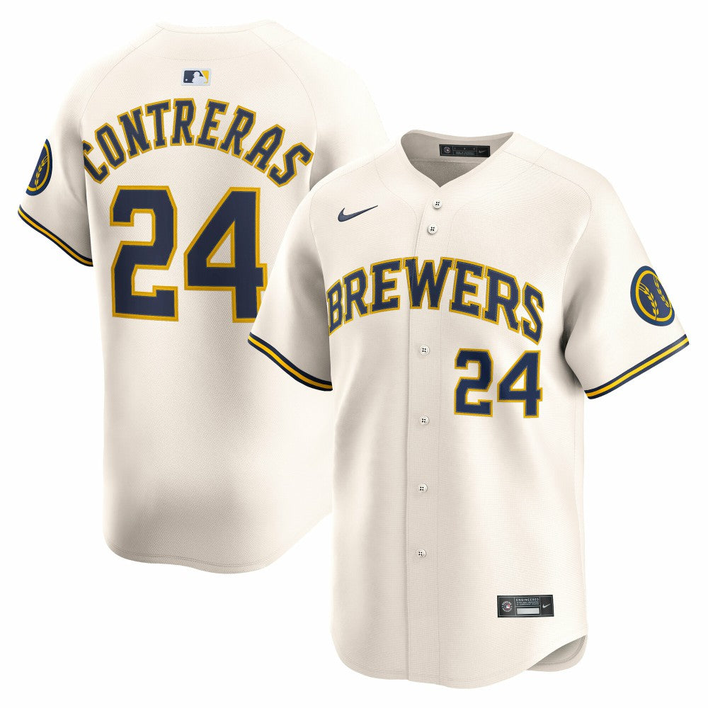 William Contreras Milwaukee Brewers Nike Home Limited Player Jersey - Cream Jerseys