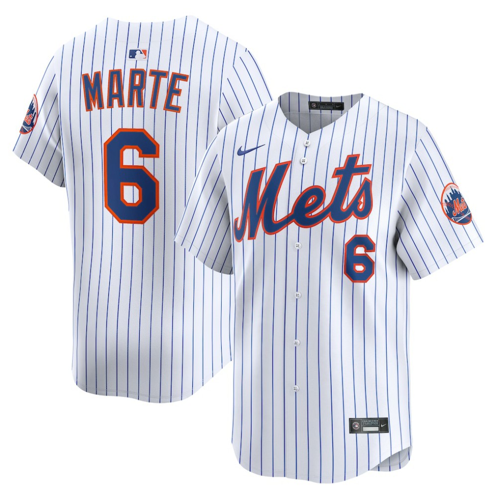 Starling Marte New York Mets Nike Home Limited Player Jersey - White Jerseys