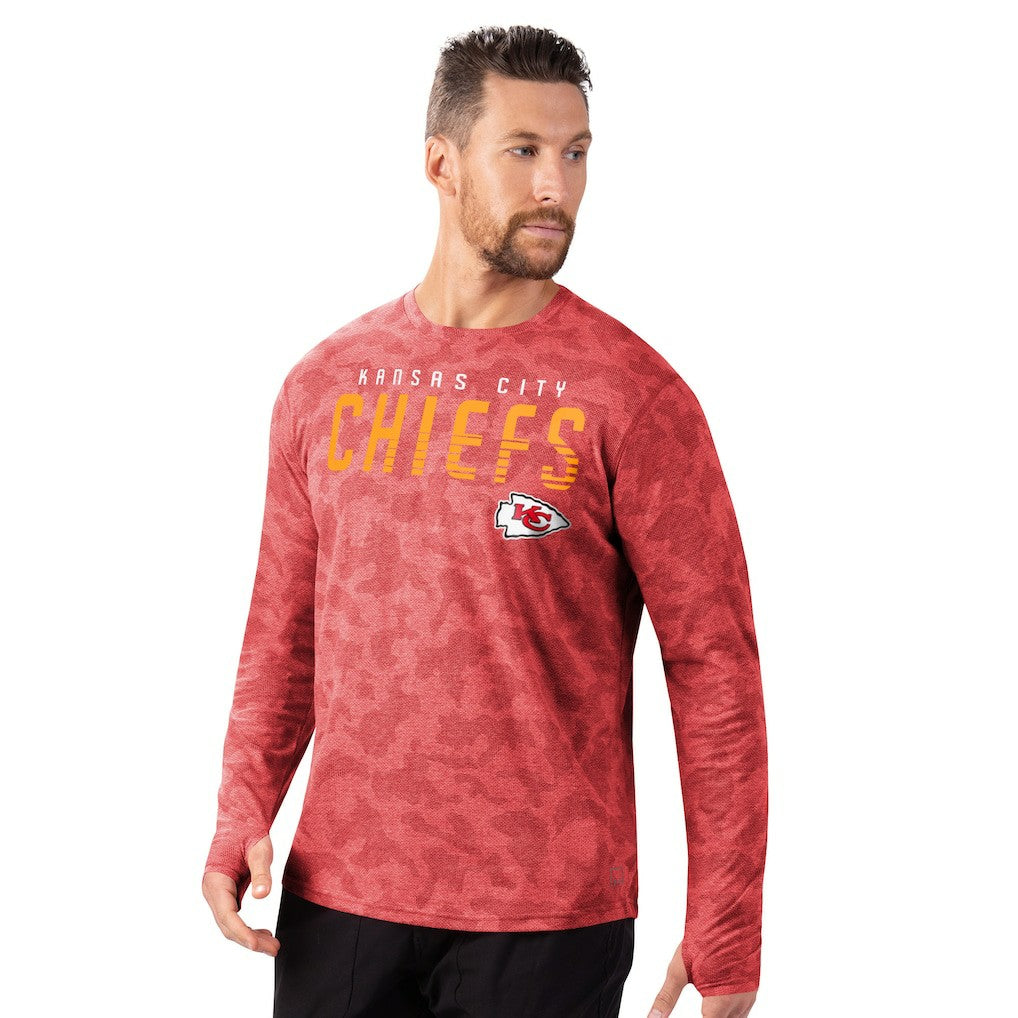 Kansas City Chiefs MSX by Michael Strahan Performance Camo Long Sleeve T-Shirt - Red T-shirts