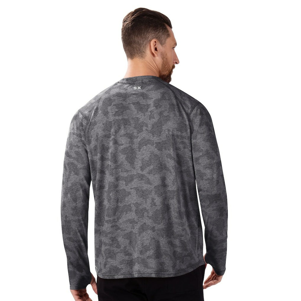 Baltimore Ravens MSX by Michael Strahan Performance Camo Long Sleeve T-Shirt - Black T-shirts