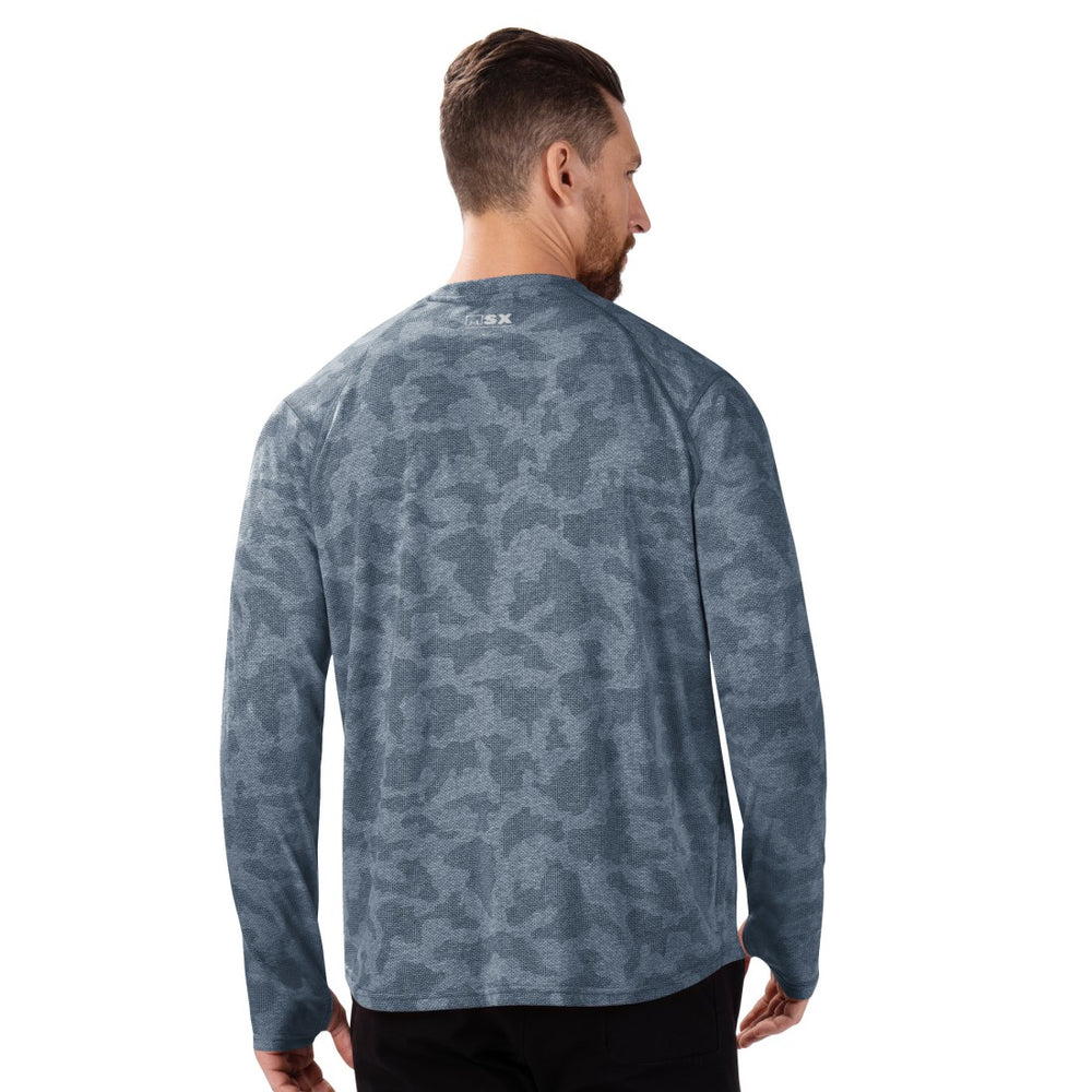 Denver Broncos MSX by Michael Strahan Performance Camo Long Sleeve T-Shirt - Navy T-shirts