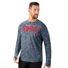 Houston Texans MSX by Michael Strahan Performance Camo Long Sleeve T-Shirt - Navy T-shirts