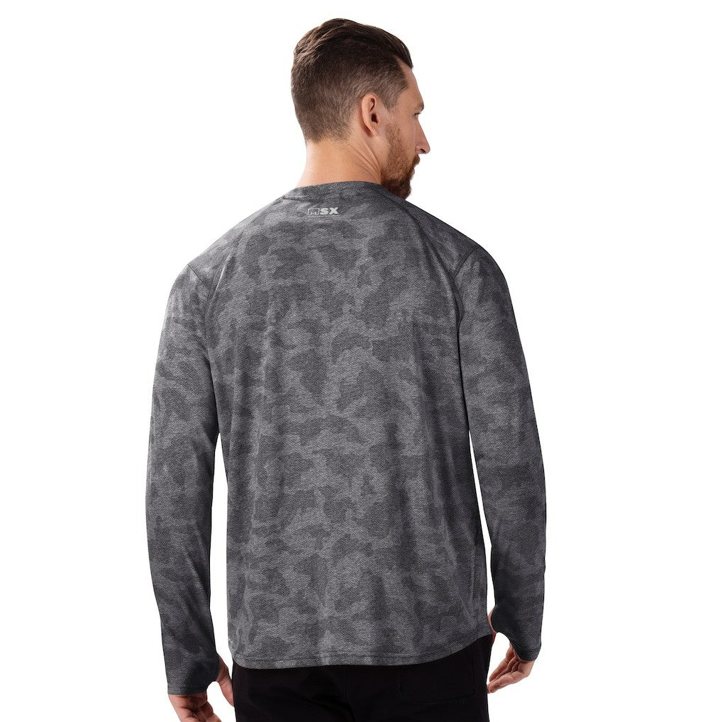 Atlanta Falcons MSX by Michael Strahan Performance Camo Long Sleeve T-Shirt - Black T-shirts