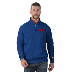 Buffalo Bills Starter Classic Quarter-Zip Pullover Sweatshirt - Royal Pullover