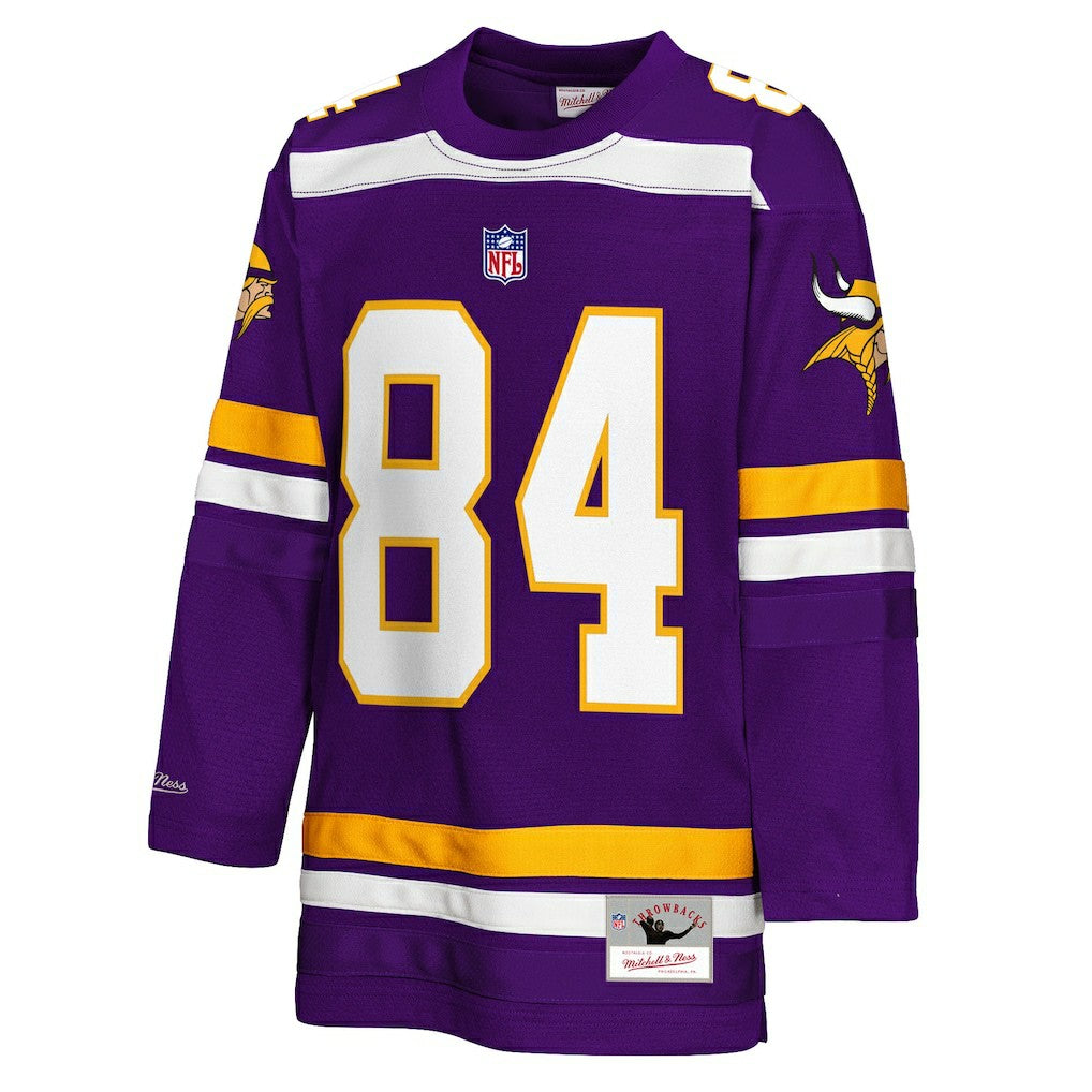 Randy Moss Minnesota Vikings Youth Hockey Fashion Jersey - Purple Jerseys