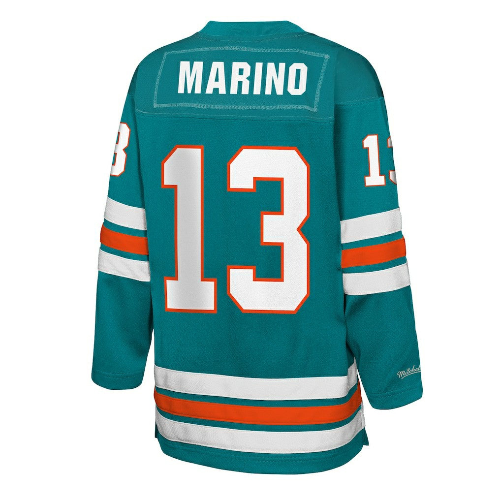 Dan Marino Miami Dolphins Youth Hockey Fashion Jersey - Aqua Jerseys