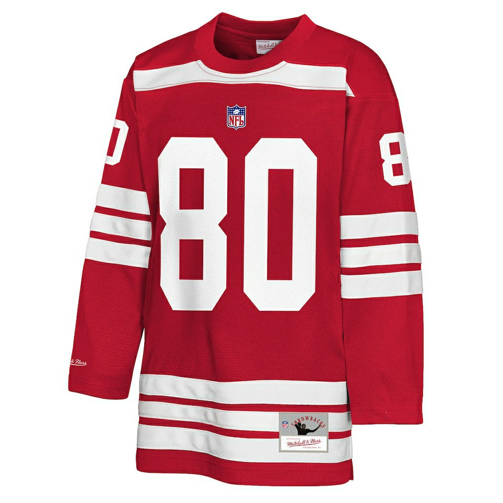 Jerry Rice San Francisco 49ers Youth Hockey Fashion Jersey - Scarlet Jerseys