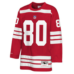 Jerry Rice San Francisco 49ers Youth Hockey Fashion Jersey - Scarlet Jerseys
