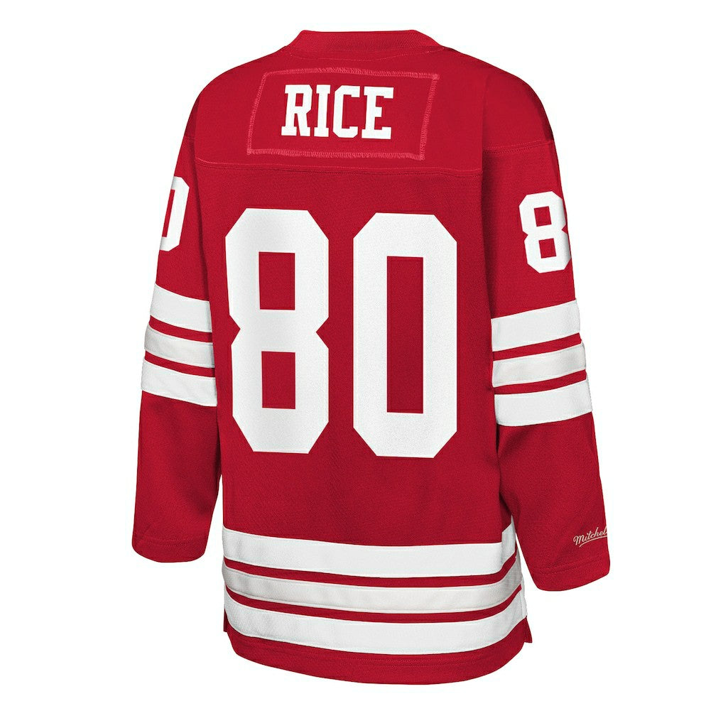Jerry Rice San Francisco 49ers Youth Hockey Fashion Jersey - Scarlet Jerseys