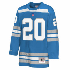 Barry Sanders Detroit Lions Youth Hockey Fashion Jersey - Blue Jerseys