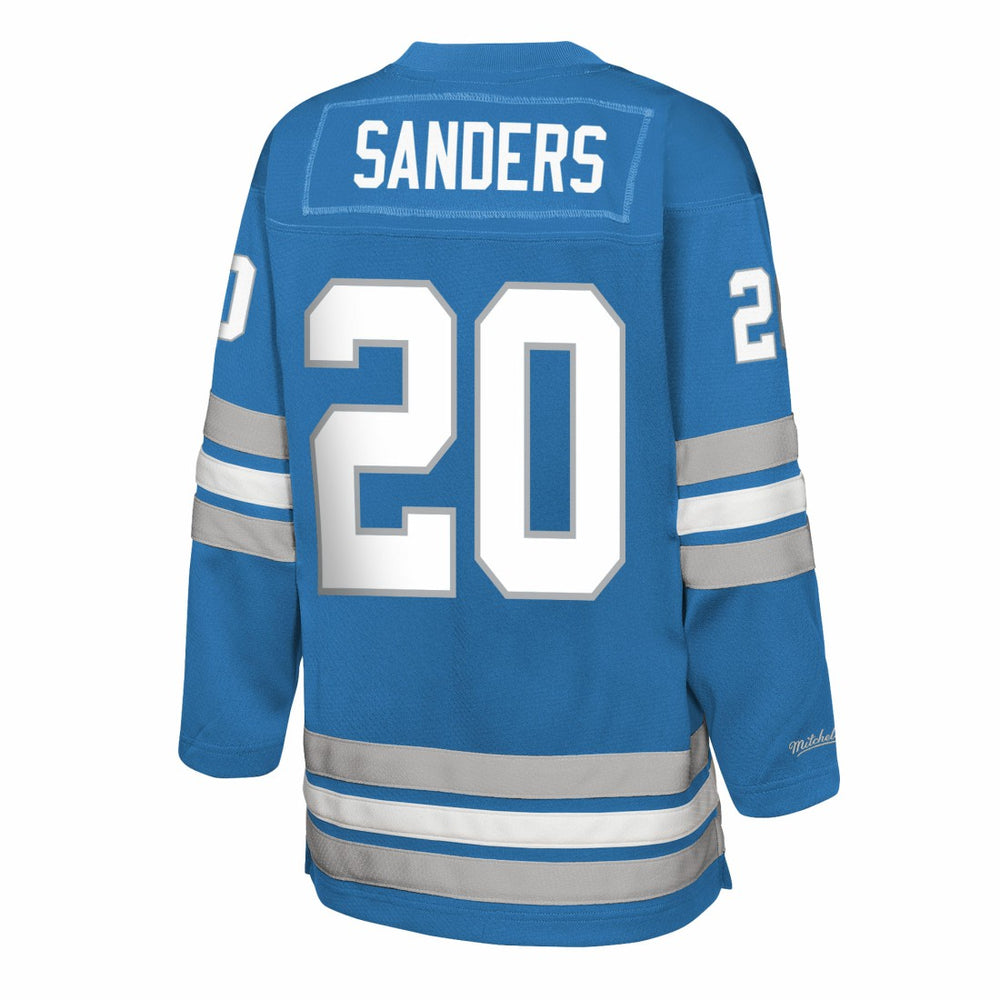Barry Sanders Detroit Lions Youth Hockey Fashion Jersey - Blue Jerseys